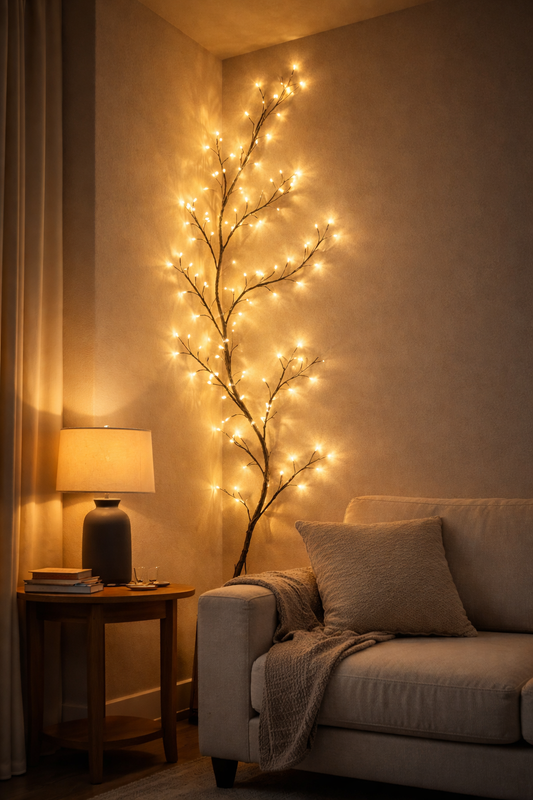 Nature-Inspired LED Branch Wall Light | Flexible Tree-Style Mood Light with Warm Glow