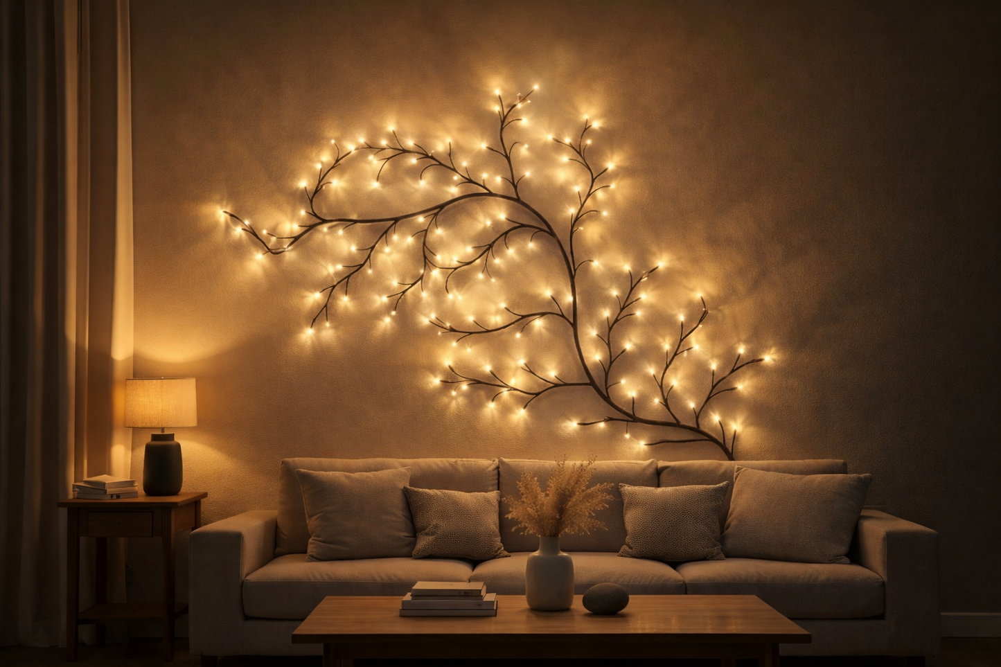 Nature-Inspired LED Branch Wall Light | Flexible Tree-Style Mood Light with Warm Glow