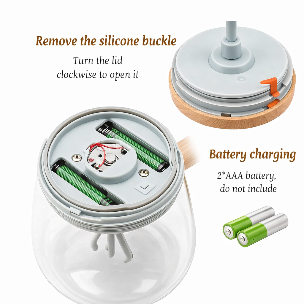 Trendzana™ Self-Stirring Glass Coffee Mug – 400ml