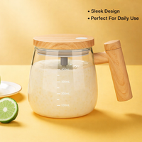 Trendzana™ Self-Stirring Glass Coffee Mug – 400ml